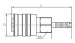 Druckluft-Kupplungsdose CEJN NW 7,2, ST 13mm; verzinkt