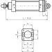 ISO 15552 Gabelschwenkbefestigung 50 mm; Aluminium