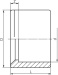 Klebemuffen-Reduzierung 50 x 40 mm; PVC-U grau