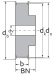 Zahnriemenscheibe 40 T10/36-2, Bohr. 30 mm; Aluminium
