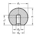 Edelstahl-Kugel d=30 mm, Gewinde M 6