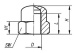 Hutmutter hohe Form DIN 1587 M 12; Polyamid